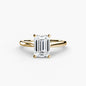 Solitaire ring 1 setting Aces Jewellers 9K Yellow Gold Emerald 