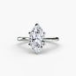 Solitaire ring 1 setting Aces Jewellers 9K White Gold Marquise 