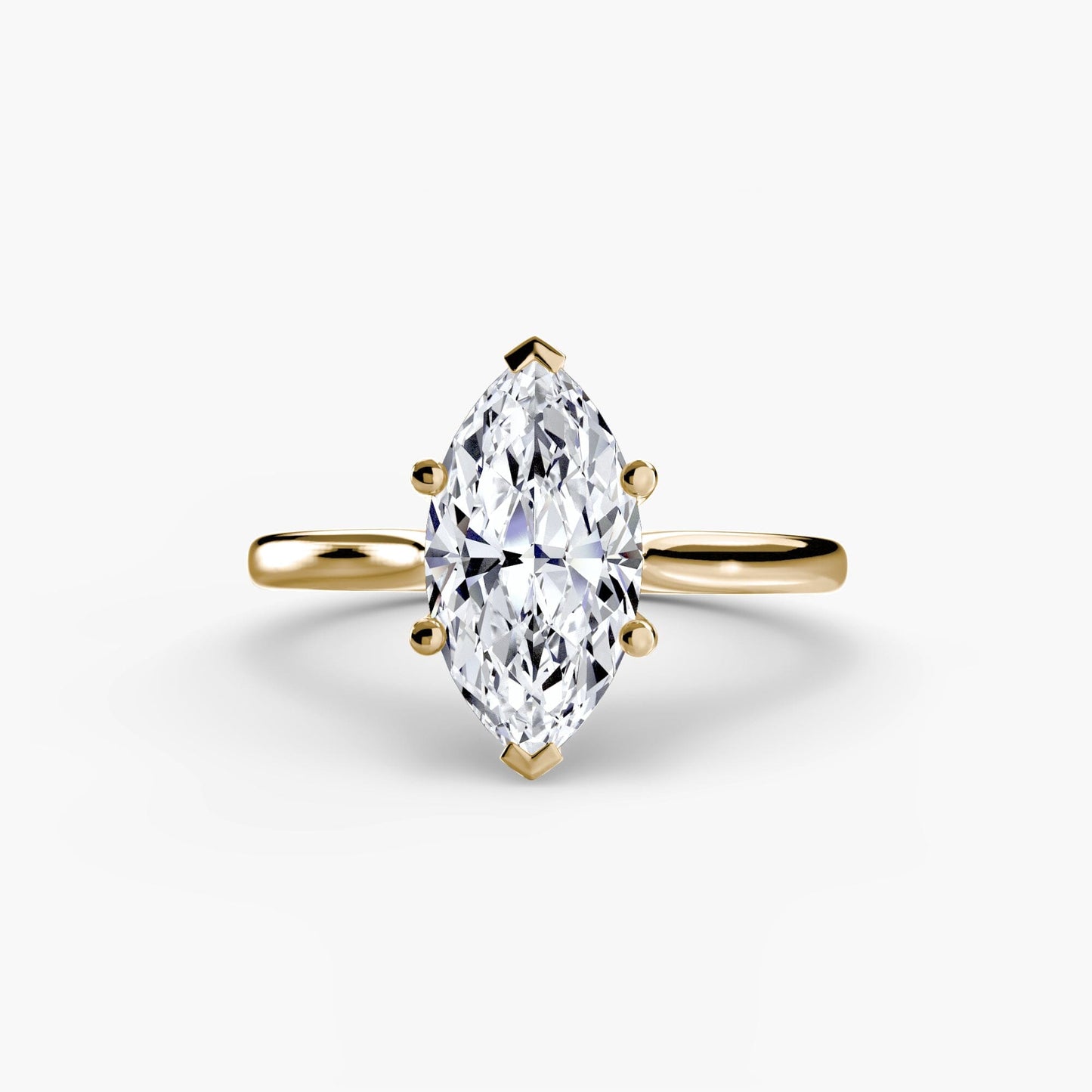 Solitaire ring 1 setting Aces Jewellers 9K Yellow Gold Marquise 