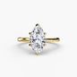 Solitaire ring 1 setting Aces Jewellers 9K Yellow Gold Marquise 
