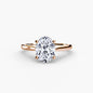 Solitaire ring 1 setting Aces Jewellers 9K Rose Gold Oval 
