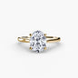 Solitaire ring 1 setting Aces Jewellers 9K Yellow Gold Oval 