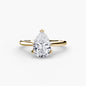 Solitaire ring 1 setting Aces Jewellers 9K Yellow Gold Pear 