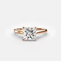 Solitaire ring 1 setting Aces Jewellers 9K Rose Gold Princess 