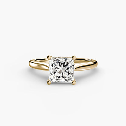 Solitaire ring 1 setting Aces Jewellers 9K Yellow Gold Princess 