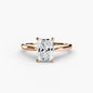 Solitaire ring 1 setting Aces Jewellers 9K Rose Gold Radiant 