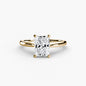 Solitaire ring 1 setting Aces Jewellers 9K Yellow Gold Radiant 