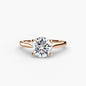 Solitaire ring 1 setting Aces Jewellers 9K Rose Gold Round 