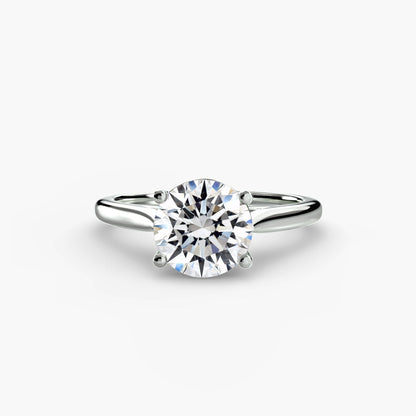 Solitaire ring 1 setting Aces Jewellers 9K White Gold Round 