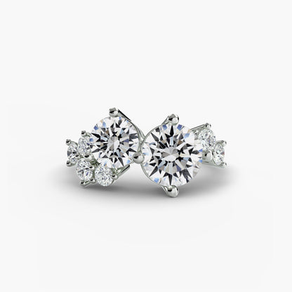 Eternal Embrace Ring setting Aces Jewellers 9K White Gold Round 
