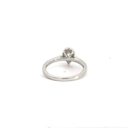 Platinum Teardrop Diamond Ring Aces Jewellers 