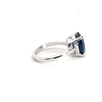 Platinum Heat Treated 4.50CT Sapphire Solitaire Aces Jewellers 