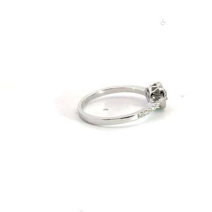 18CT White Gold Diamond Ring Halo Aces Jewellers 