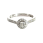 9CT White Gold Diamond Halo Ring Aces Jewellers 