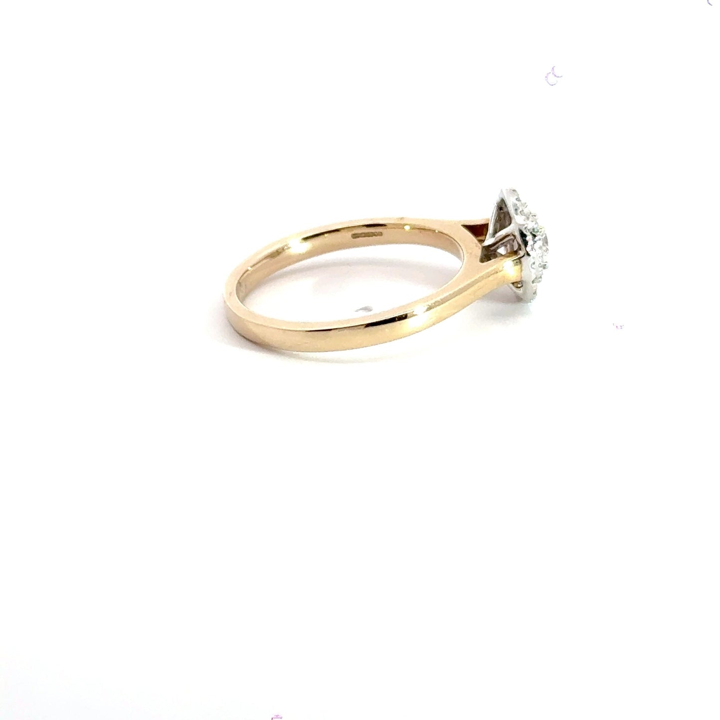 9CT Yellow Gold Double Halo Diamond Ring Aces Jewellers 