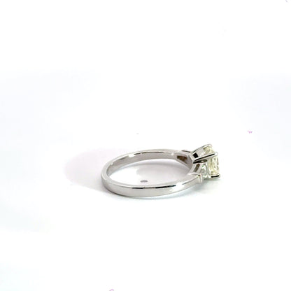 18CT White Gold Diamond Trilogy Ring Aces Jewellers 