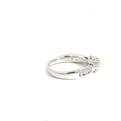 18CT White Gold Diamond Trilogy Ring Aces Jewellers 