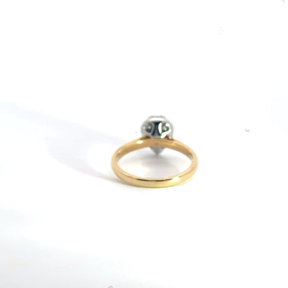 18CT Yellow Gold Diamond Teardrop Ring Aces Jewellers 