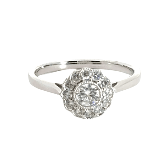 9CT Cluster Diamond Ring Aces Jewellers 