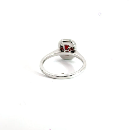 9CT White Gold Ruby & Diamond Ring Aces Jewellers 