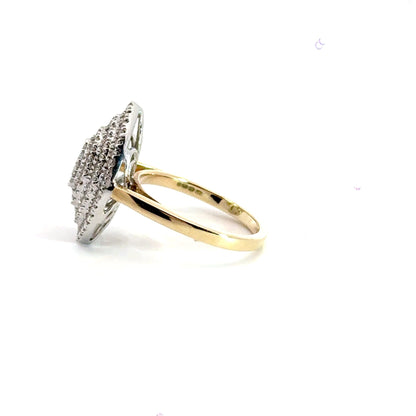 9CT Yellow Gold Marquise Diamond Ring Aces Jewellers 