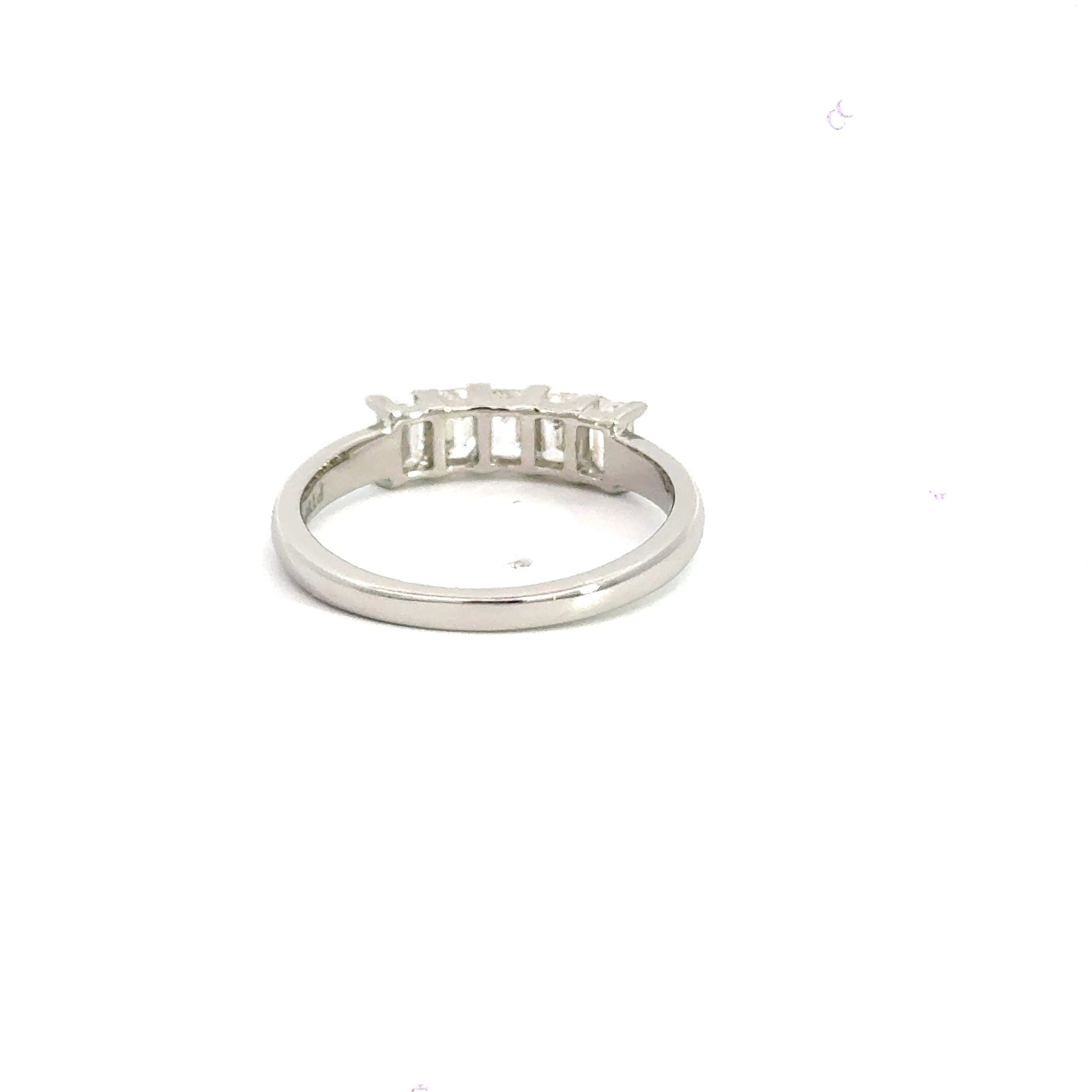 Platinum 5 Stone Baguette Diamond Band Ring Aces Jewellers 