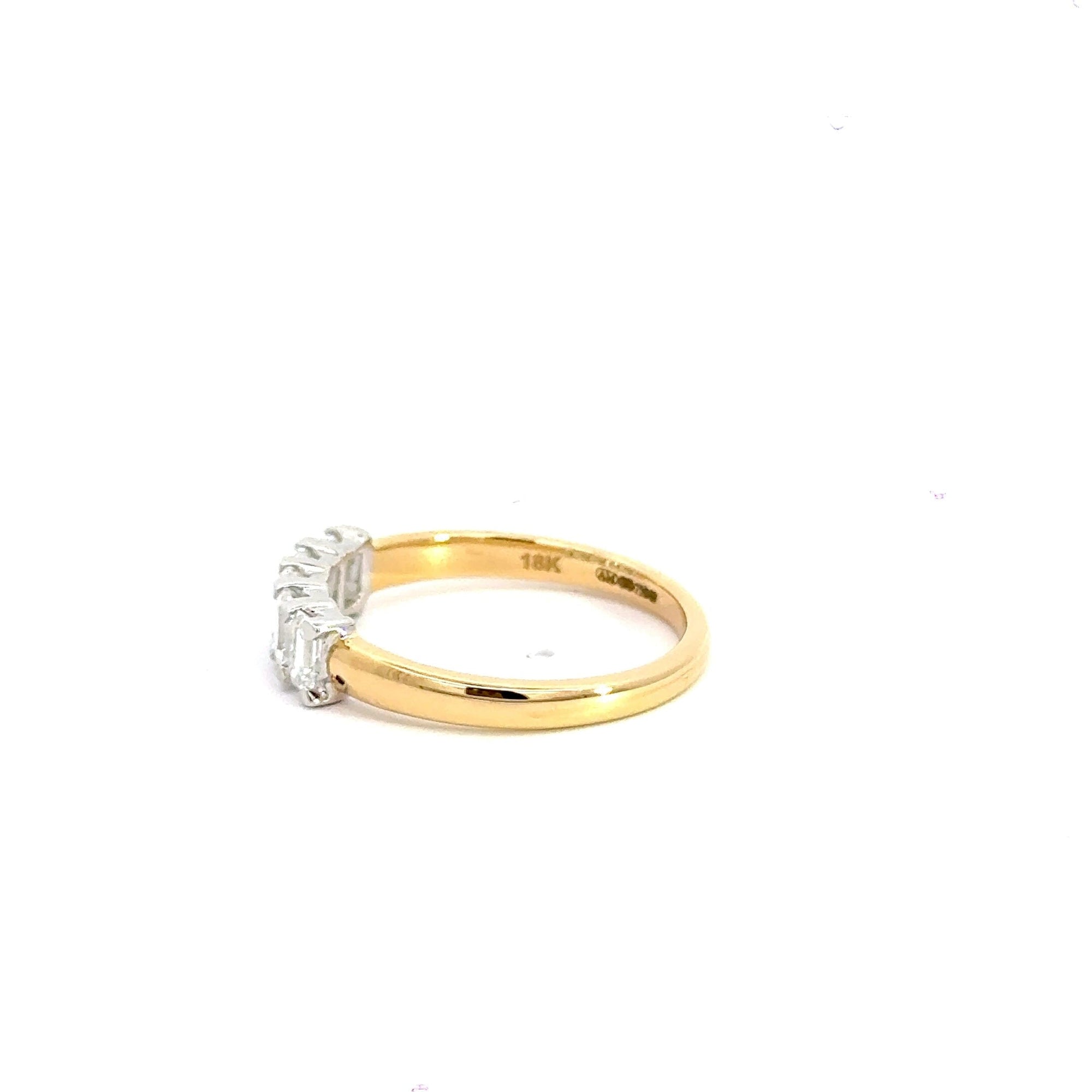 18CT Gold 5 Baguette Diamond Band Aces Jewellers 