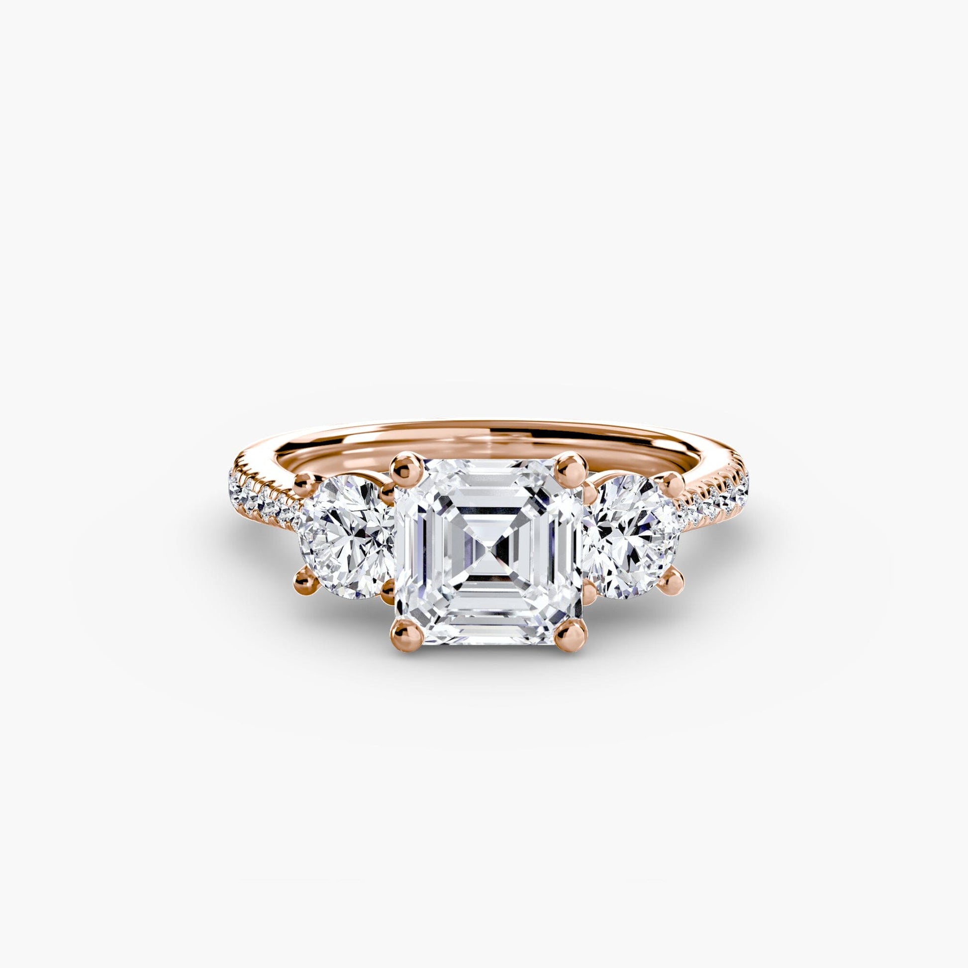 Three-Stone with Pavé Band setting Aces Jewellers 