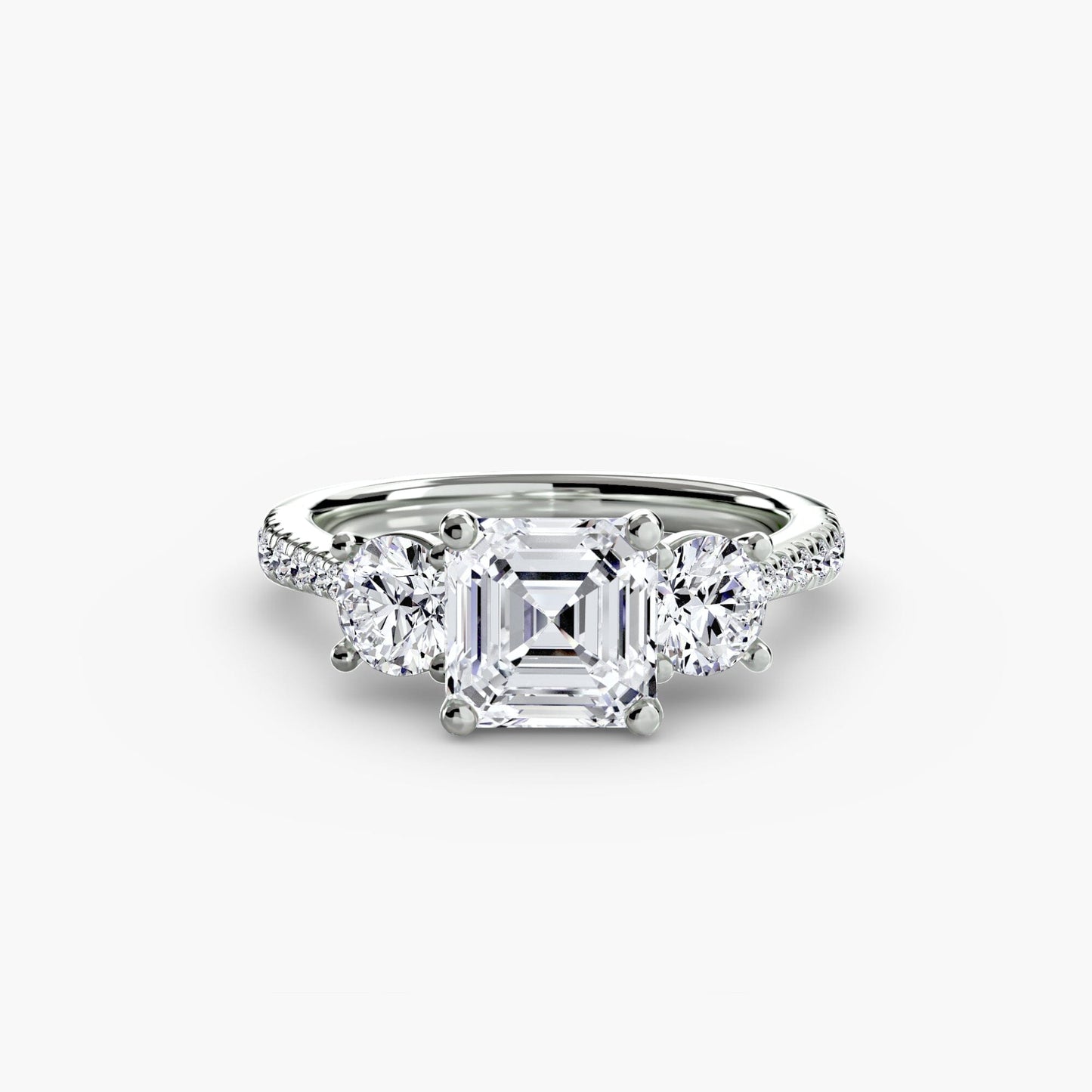 Three-Stone with Pavé Band setting Aces Jewellers 