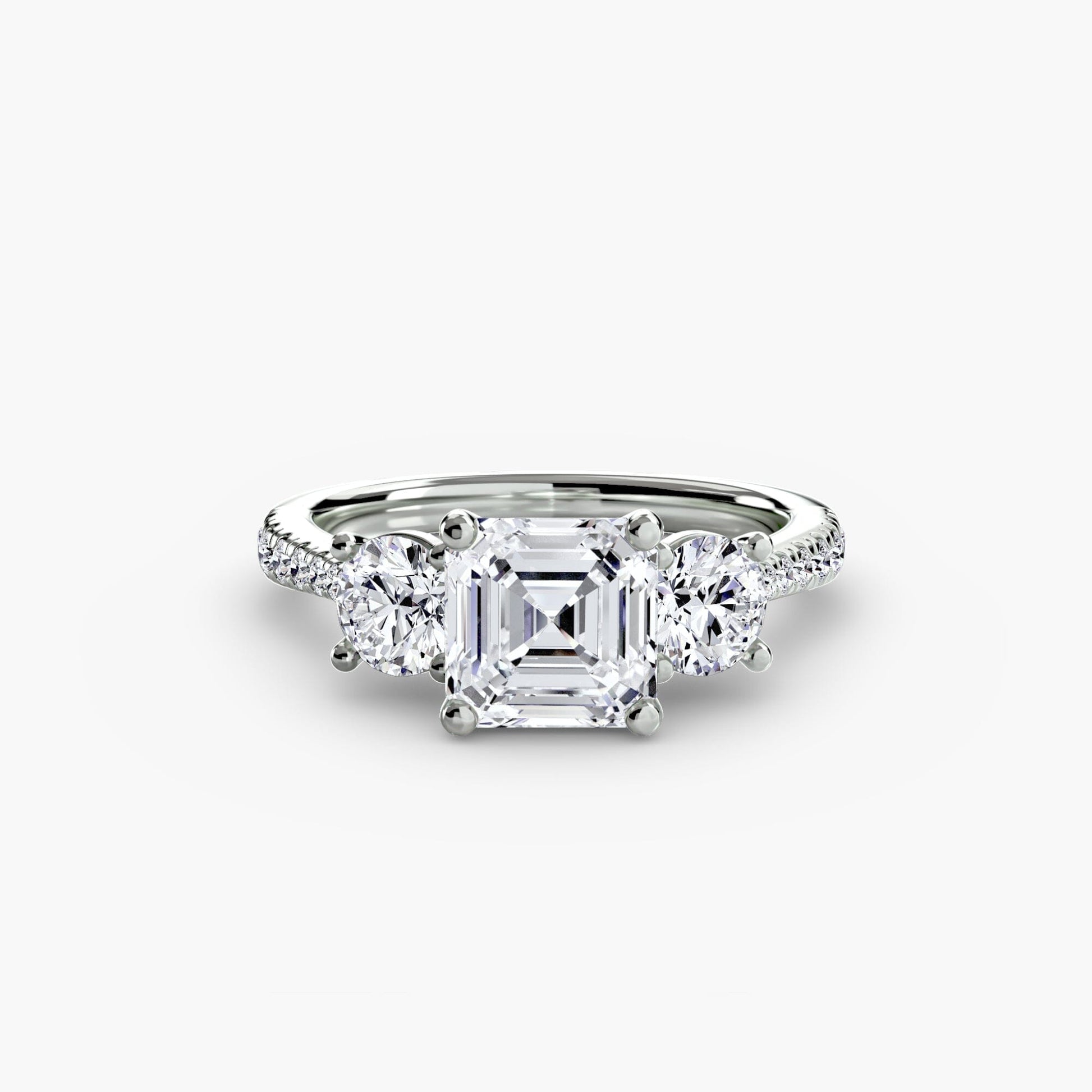 Three-Stone with Pavé Band setting Aces Jewellers 