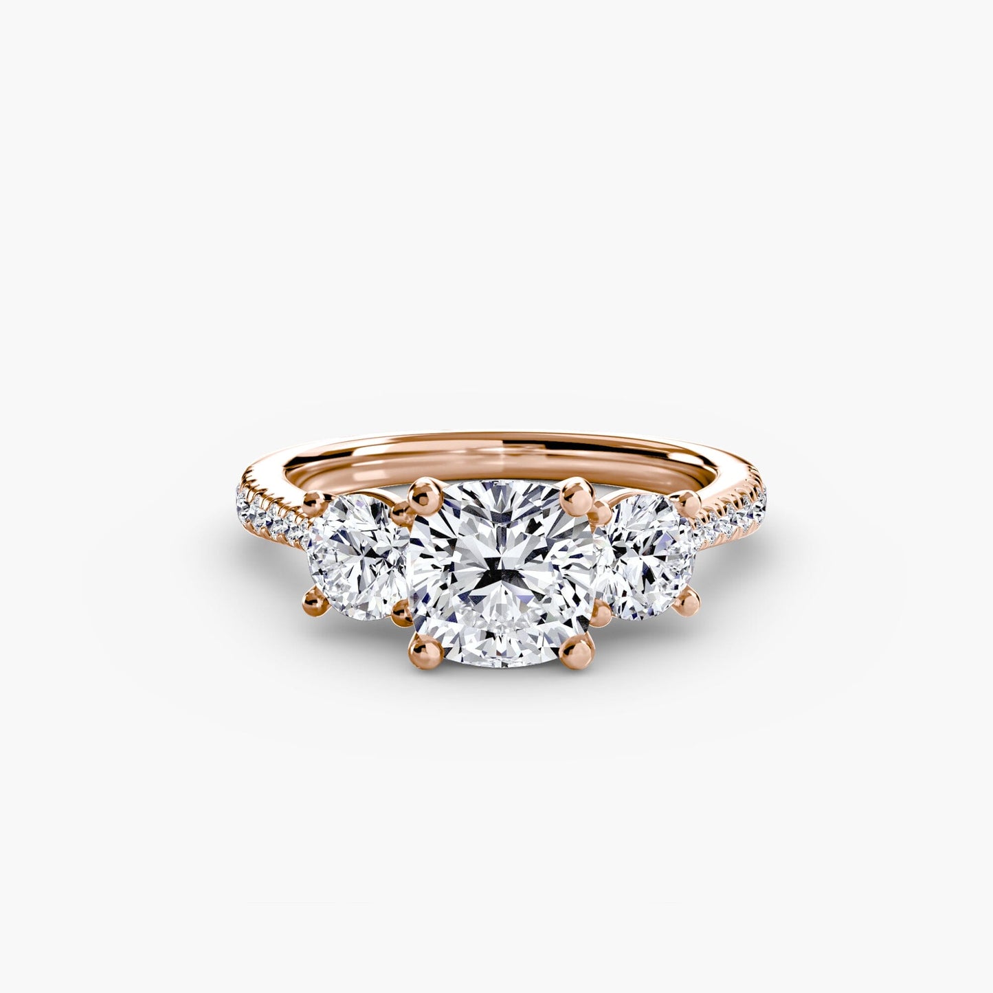 Three-Stone with Pavé Band setting Aces Jewellers 