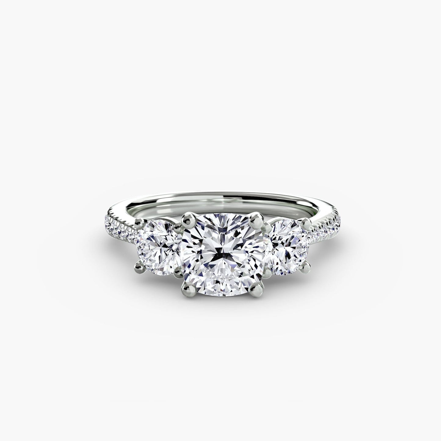 Three-Stone with Pavé Band setting Aces Jewellers 