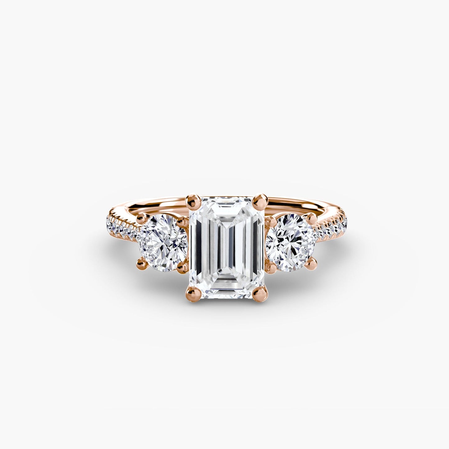 Three-Stone with Pavé Band setting Aces Jewellers 