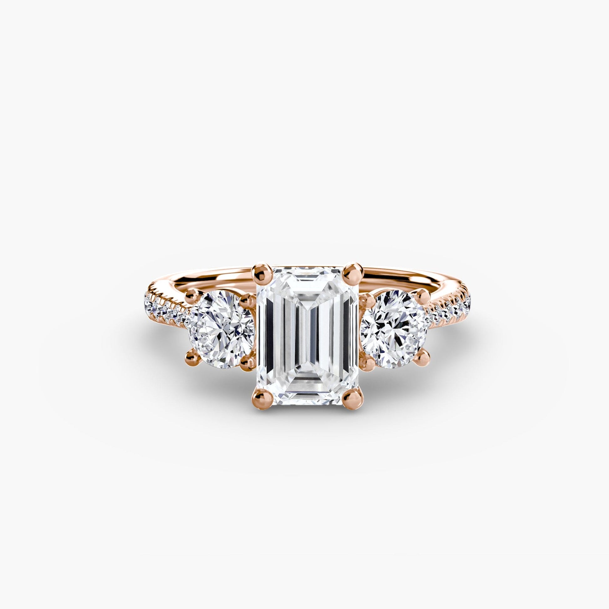 Three-Stone with Pavé Band setting Aces Jewellers 