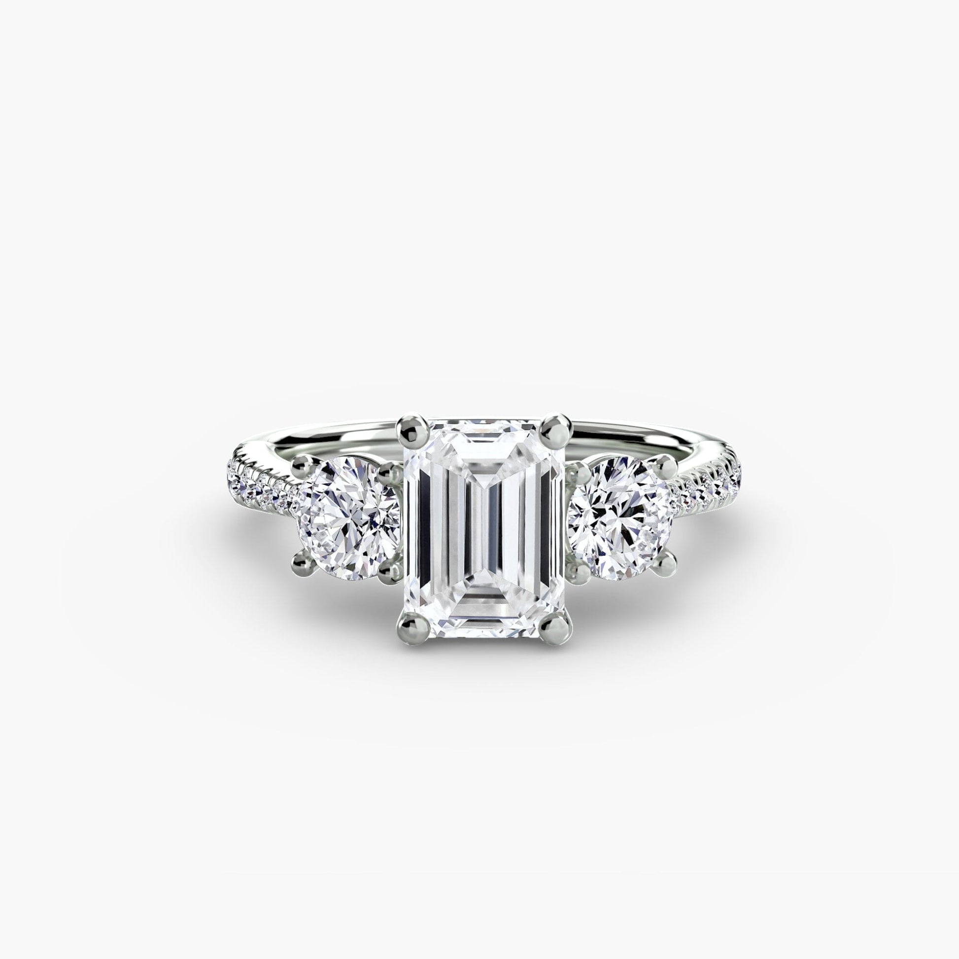 Three-Stone with Pavé Band setting Aces Jewellers 