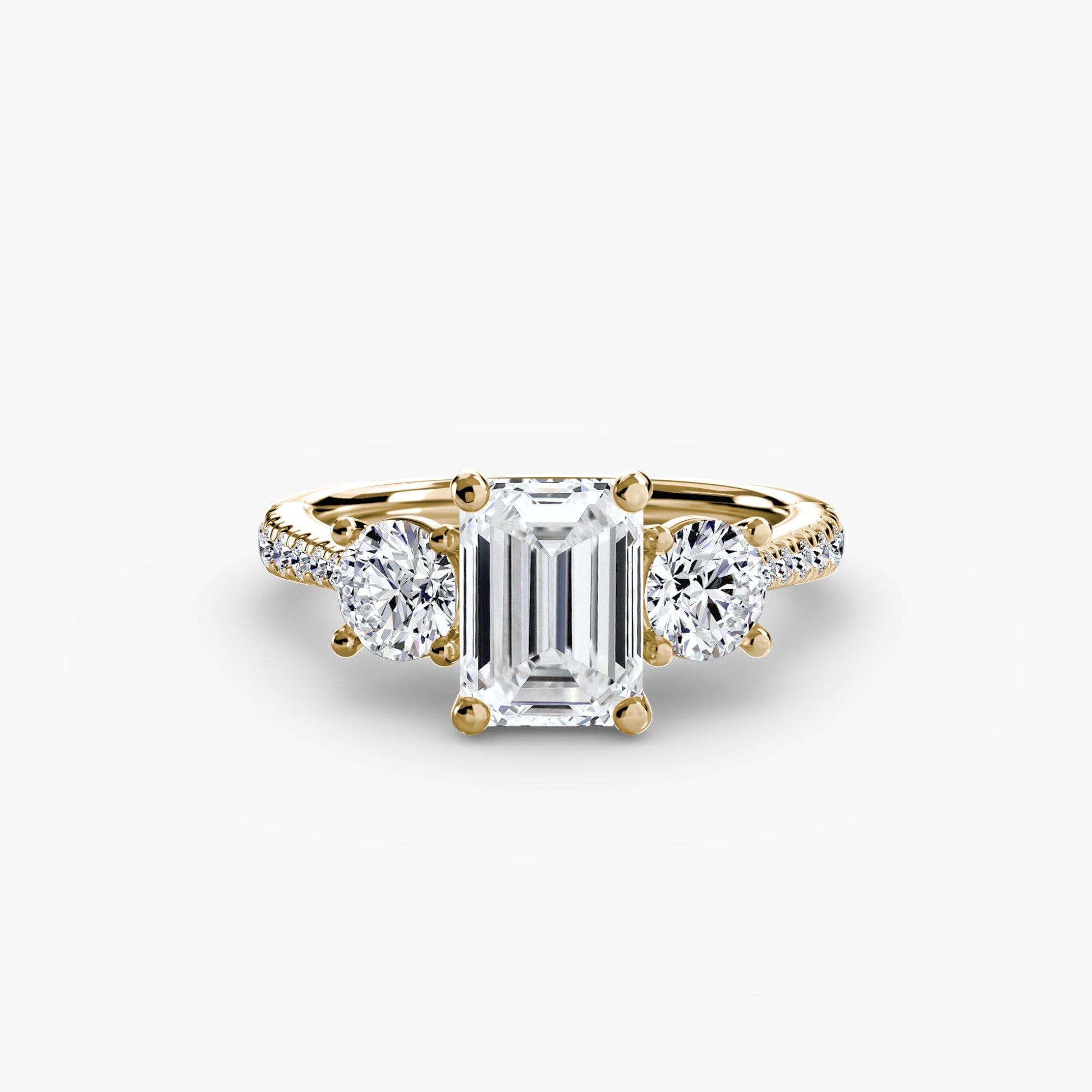 Three-Stone with Pavé Band setting Aces Jewellers 