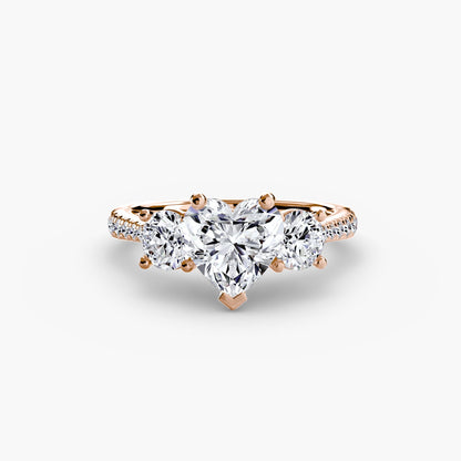 Three-Stone with Pavé Band setting Aces Jewellers 