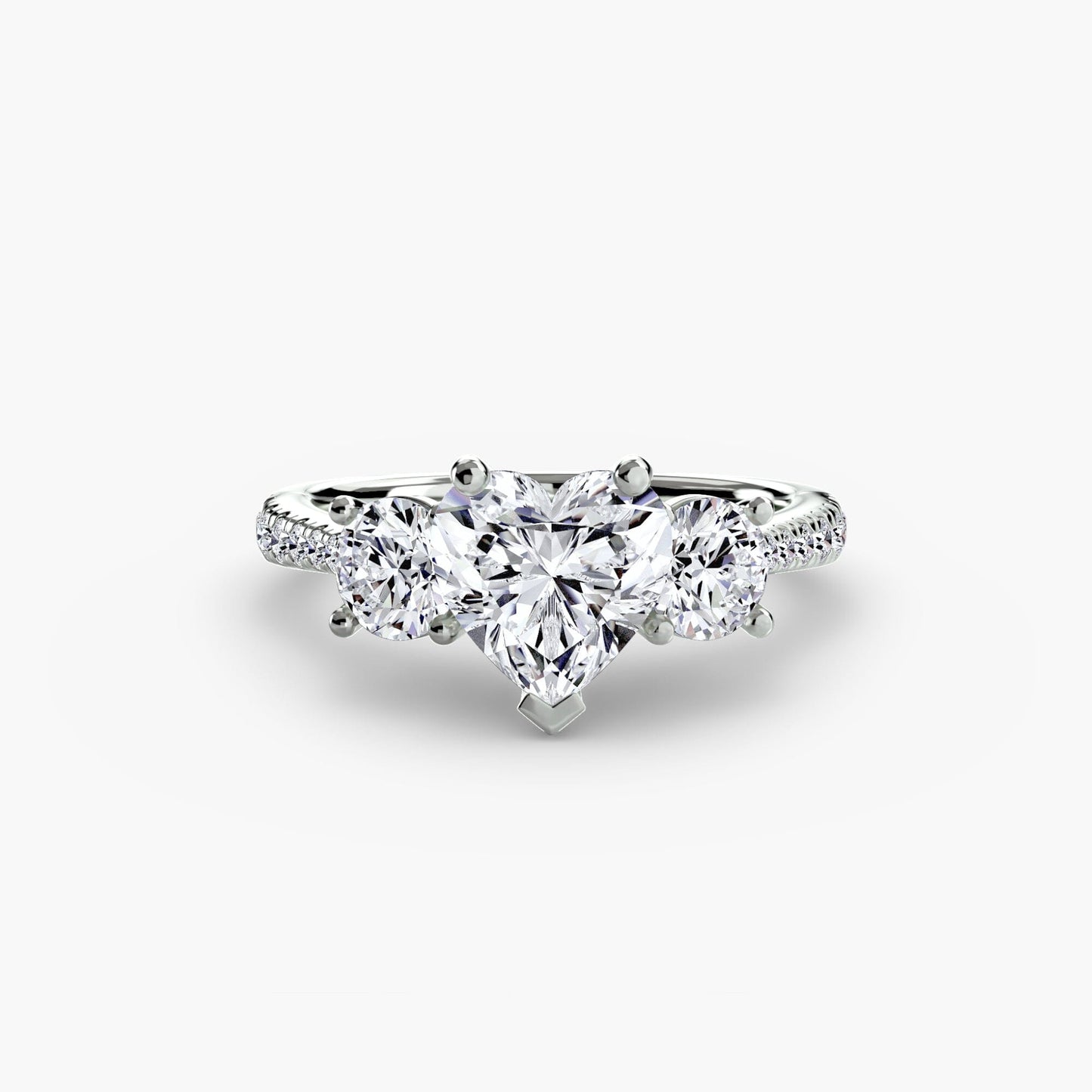 Three-Stone with Pavé Band setting Aces Jewellers 