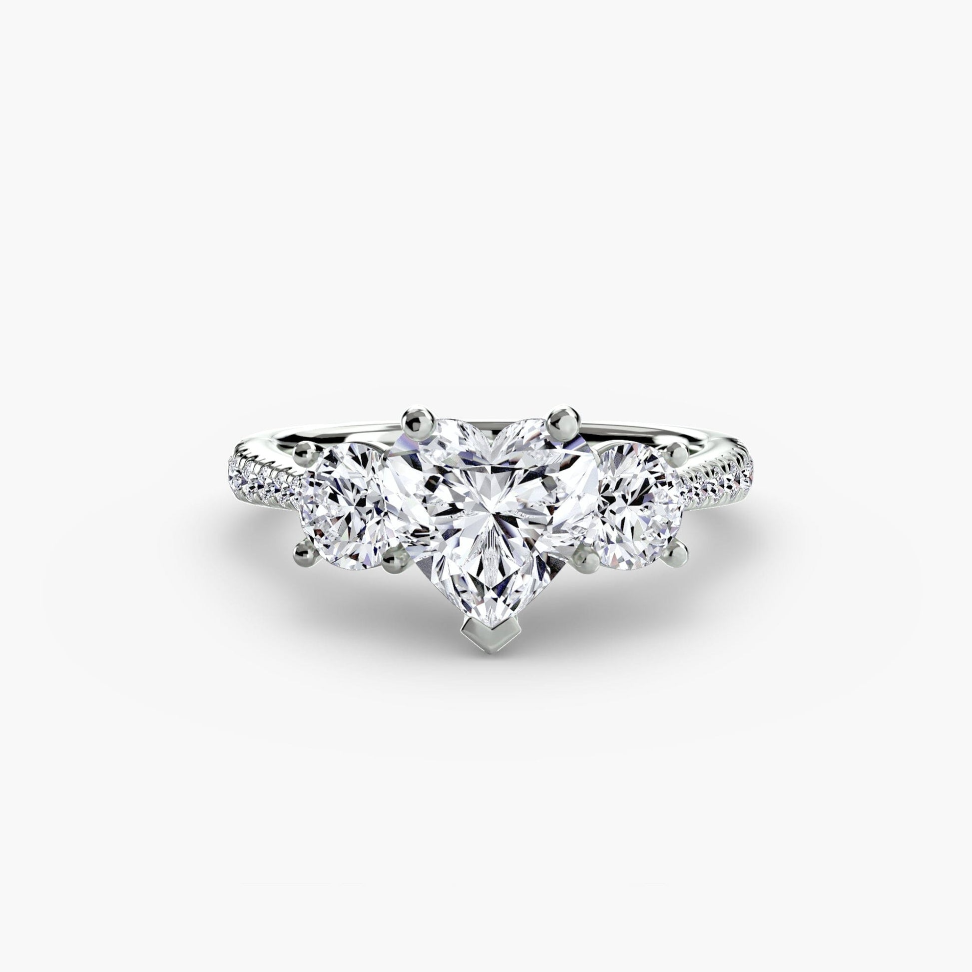 Three-Stone with Pavé Band setting Aces Jewellers 