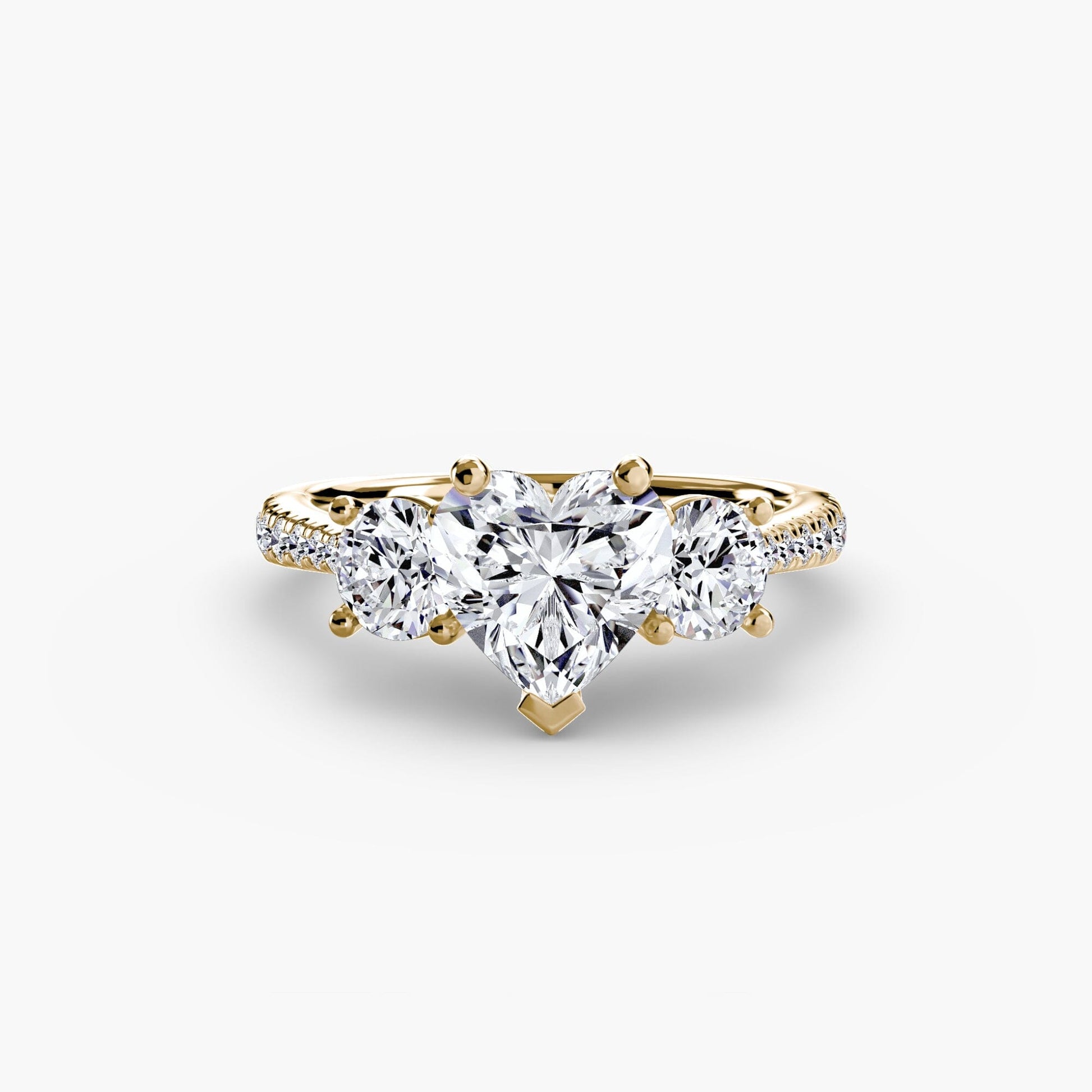 Three-Stone with Pavé Band setting Aces Jewellers 
