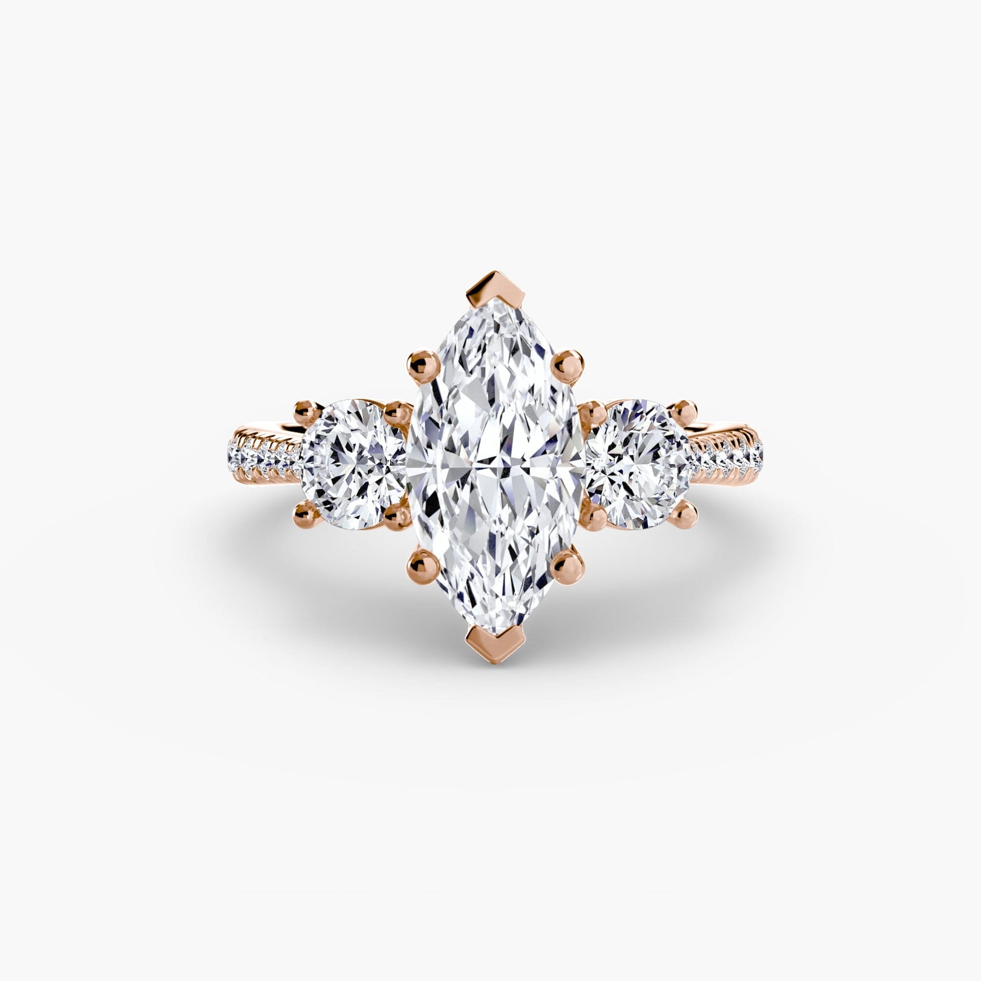 Three-Stone with Pavé Band setting Aces Jewellers 