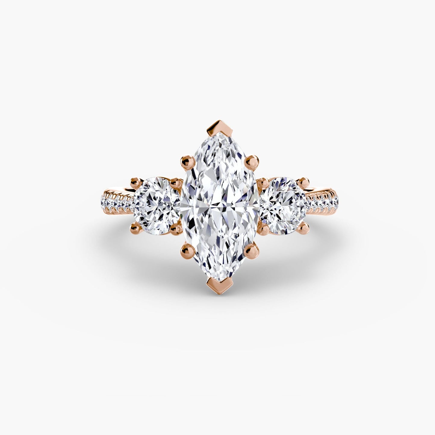 Three-Stone with Pavé Band setting Aces Jewellers 