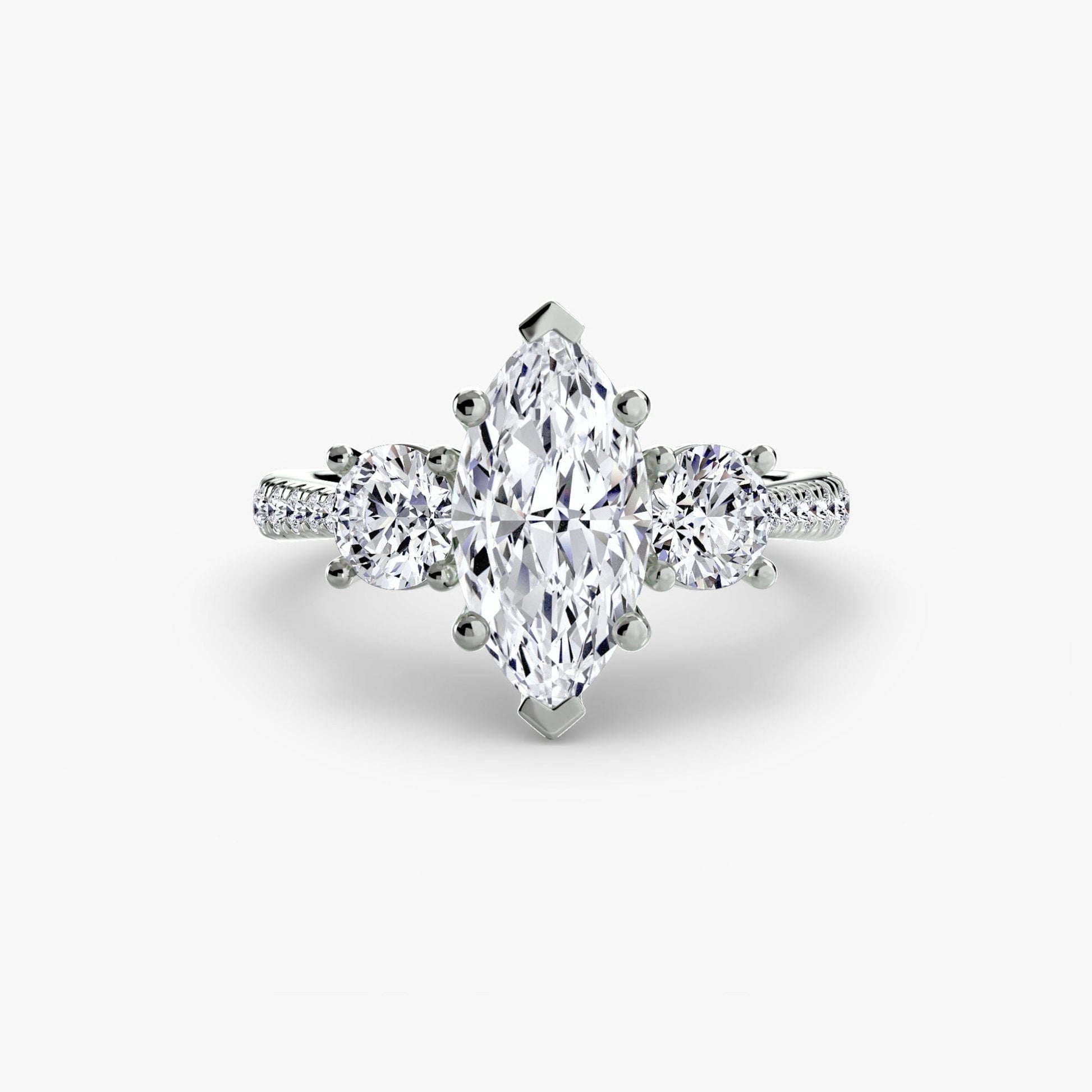 Three-Stone with Pavé Band setting Aces Jewellers 