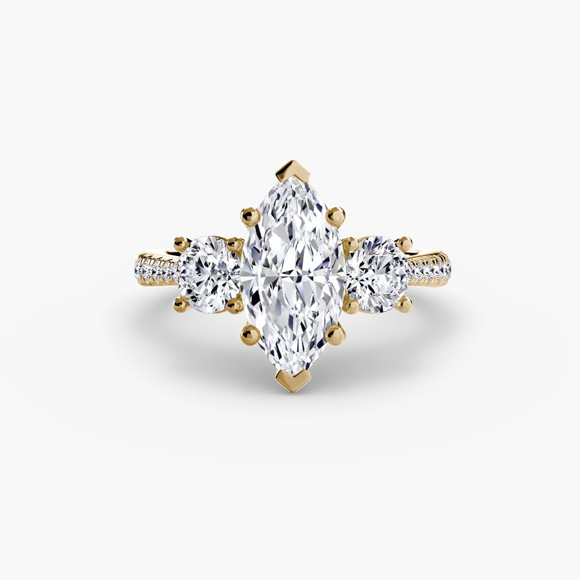 Three-Stone with Pavé Band setting Aces Jewellers 