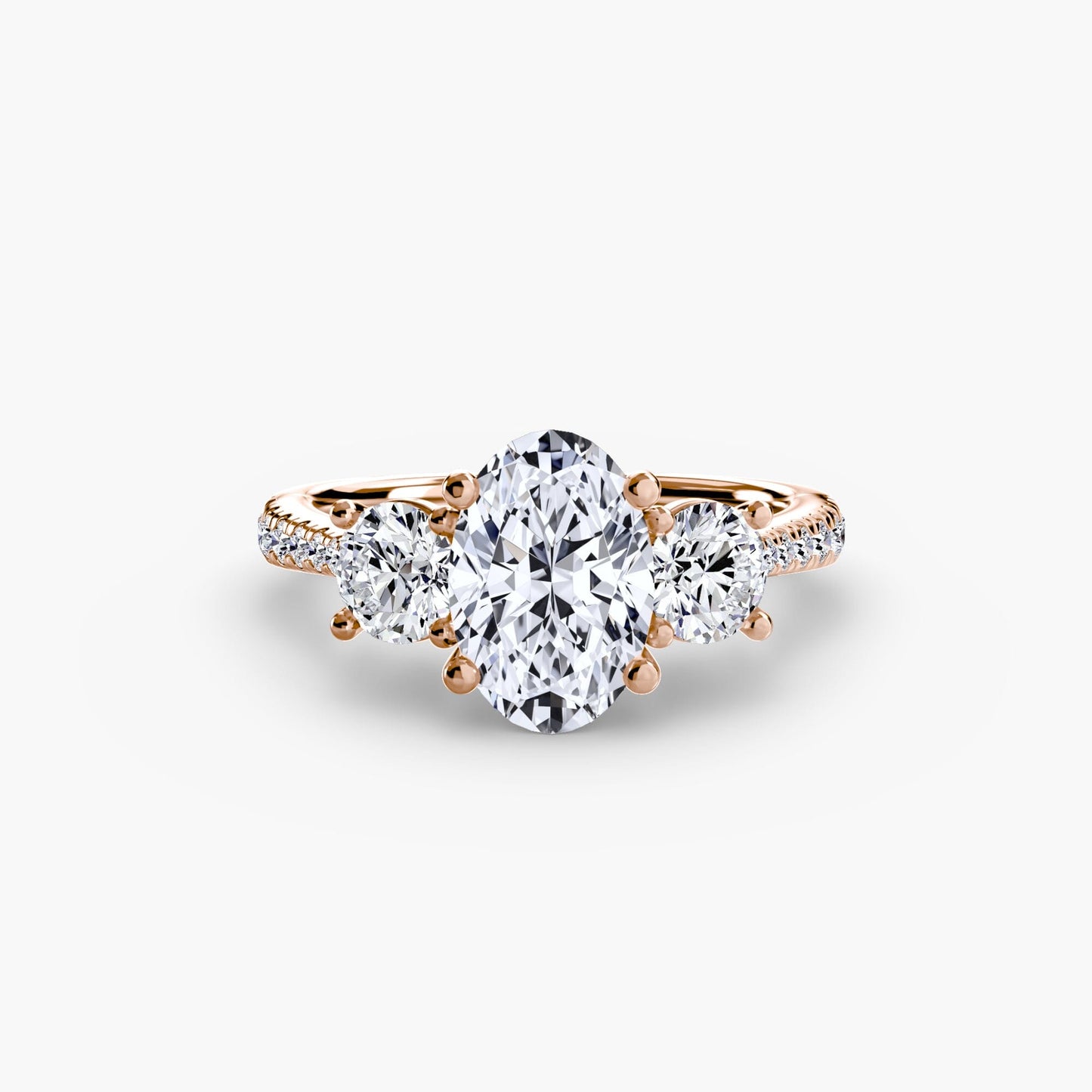 Three-Stone with Pavé Band setting Aces Jewellers 
