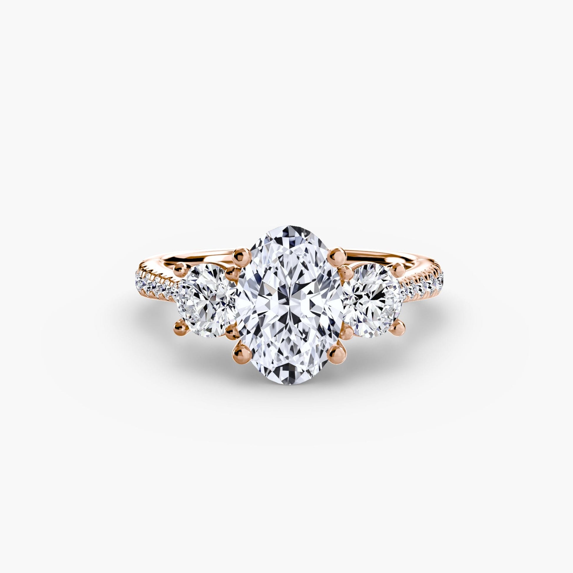 Three-Stone with Pavé Band setting Aces Jewellers 