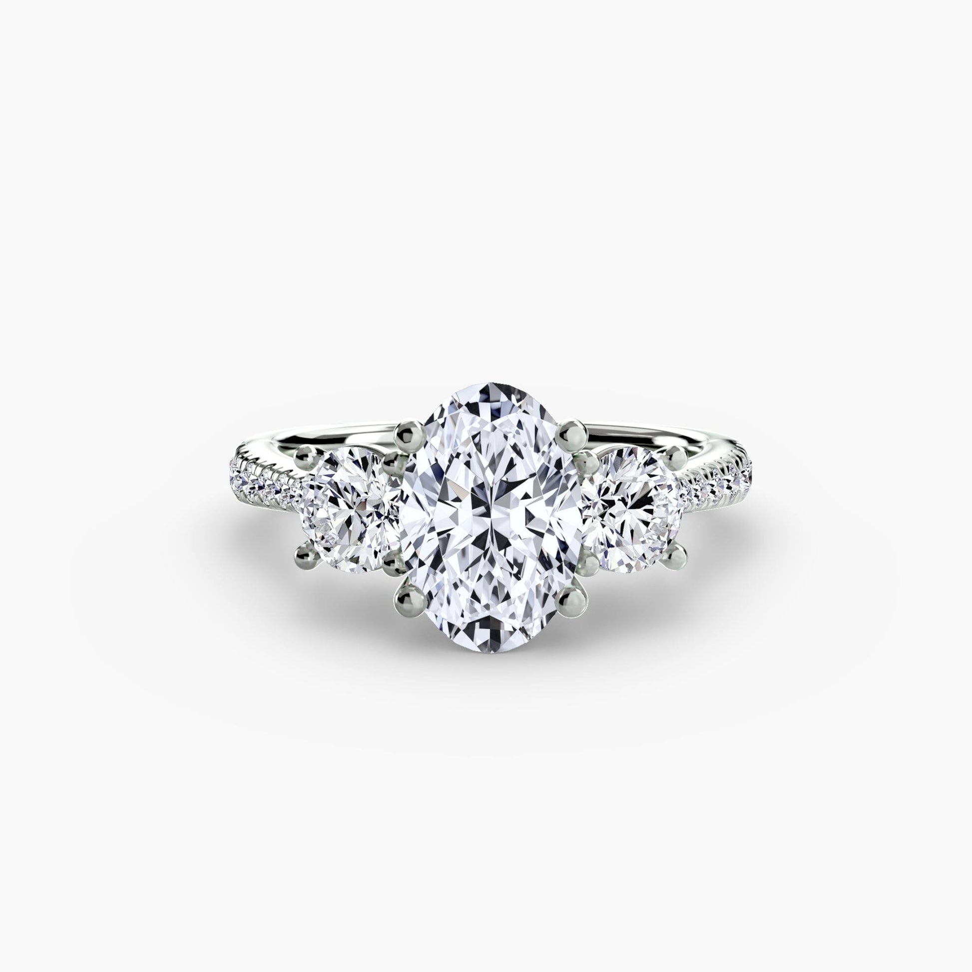 Three-Stone with Pavé Band setting Aces Jewellers 