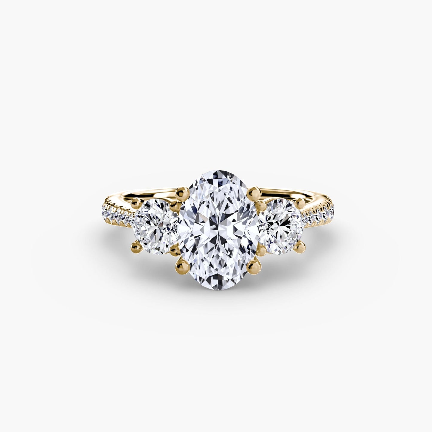 Three-Stone with Pavé Band setting Aces Jewellers 