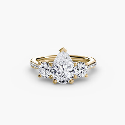 Three-Stone with Pavé Band setting Aces Jewellers 