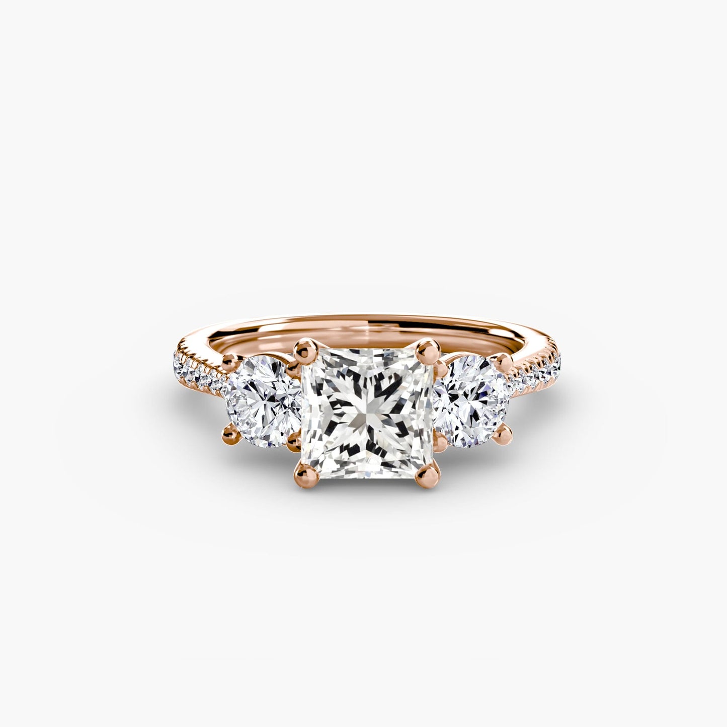 Three-Stone with Pavé Band setting Aces Jewellers 